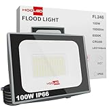 LED Strahler 100W Außen, 10000LM LED Scheinwerfer 230v, IP65Spotlight, 6500K...