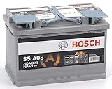 Bosch S5A08 - Autobatterie - 70A/h - 760A - AGM-Technologie - angepasst für...