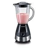 SEVERIN Standmixer mit 1,5 l Glas-Mixbehälter, Mixer mit 2 Stufen und...