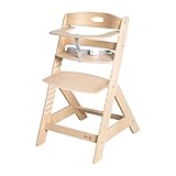 roba Babyhochstuhl Liv Up - Mitwachsender Hochstuhl aus Holz - Verstellbarer...