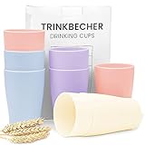 Bugucat Trinkbecher 8 er 280 ML, Wiederverwendbare Kaffeetassen Cup aus Gesunde...