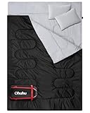 Ohuhu Doppelschlafsack, Schlafsack 2 Personen 220x150cm Schlafsack Outdoor mit 2...
