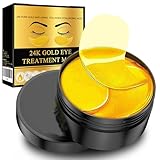 60 Stück 24K Gold Augenpads, Kühlende Augenmaske mit, gegen Augenringe,...