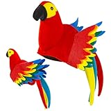 W WIDMANN MILANO Party Fashion - Hut Papagei, Vogel, Tierkostüm, Kopfbedeckung...