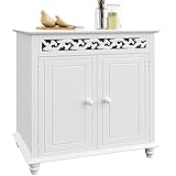 Casaria® Kommode Weiß Wohnzimmer Flur Holz Sideboard 2 Türen Landhaus Stil...