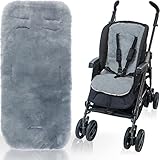 FILLIKID 100% Merino - Lammfell Auflage für Buggy und Kinderwagen /...