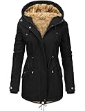 Vancavoo Winterjacke Damen Winter Warm Winterparka Gefüttert Mantel Parka...