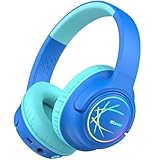 iClever Bluetooth Kopfhörer Kinder mit LED-Leuchten, 74/85dBA...