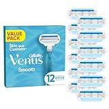 Gillette Venus Smooth Damenrasierer Ersatzklingen, Set von12, mit 3 sich der...