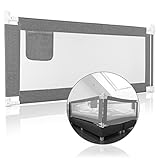 RAWVEL® Bettgitter grau [2m] - Labor geprüft - Rausfallschutz Bett [Eine...