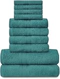 Lions Familien-Handtücher, 10-teiliges-Set, 100 % ägyptische Baumwolle, 4 x...