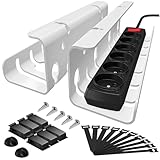 Kabelkanal Schreibtisch fürs Kabel Management - 2er Set Edelstahl Kabel...
