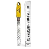 Rummershof Premium Zester Küchenreibe gelb: Parmesanreibe, Zitronenreibe,...