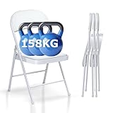 Asdsed Klappstuhl 4er Set, Klappstuhl Gepolstert bis 158KG Tragfähigkeit,...