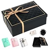 Geschenkbox, Schwarz Geschenkbox mit Deckel 22 x 18 x 8,5cm, Geschenkboxen mit...