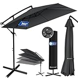 KESSER® Ampelschirm Holly Sonnenschirm Rechteckig inkl. Abdeckung mit Kurbel |...