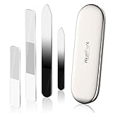 Glasnagelfeile und Shiner - 4PC doppelseitig geätzte Kristall Nagelfeilen und...