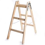 Holzleiter Standard 2x3 Stufen Zweiseitige Klappleiter Leiter Haushaltsleiter...