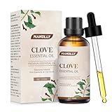 Hanolly Ätherische Nelkenöl100 ml, Natürliche Gewürznelkenöl Zahnschmerzen...