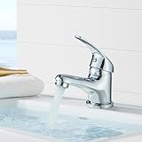 TVTIUO Waschbeckenbatterie, Einhebelmischer für Warmes und Kaltes Wasser für...
