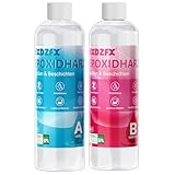 Epoxidharz Set mit Härter - 600 ml 1:1 Verhältnis Glasklar Epoxy Resin,...