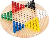 small foot Gesellschaftsspiel Halma aus Holz, Denkspiel für 2-6 Spieler, für...