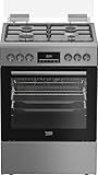 Beko FBM62320XDSL Freistehender Herd, Multifunktionsofen mit Gaskochfeld, 72 l...