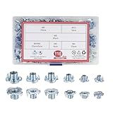 XINGNA 110 Stk Einschlagmuttern M4 M5 M6 M8 M10, Verdicken Vier-Prong Nüsse...