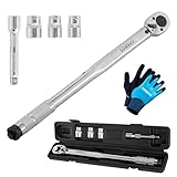 Arebos Drehmomentschlüssel 6 tlg. Set | 40-210Nm, 1/2'' Zoll | inkl....