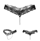 Generisch Perlen-String Spitze offen - Damen - One Size (S-L) - Schwarz - 1...