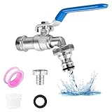Garten Wasserhahn,1/2 Zoll,aus Messing rost-und frostsicher, mit 2 * Gratis...