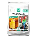 Best For Home Vogelsand | Vogelsand 25kg für Käfig | Quarzsand Vogelsand -...