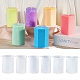 WIKIMO 6 Stück Silikonform Weihnachten für Kerzen Selber Machen Set, H 7.2*B...