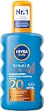 NIVEA Sun Schutz & Bräune Sonnenspray LSF 20 (200 ml), Sonnencreme mit...