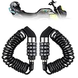 2 Stück Helmschloss Motorrad, Mini Schwarzes Fahrradschloss, Mini Schwarzes...