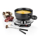 Klarstein Sirloin Käsefondue - Fondue-Set, Raclette mit Fondue, emaillierter...