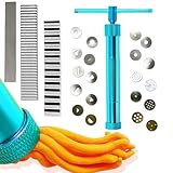 AMANDELIZABE Fondant Presse mit 20 Formen Zuckerpaste Extruder mit...