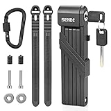 Faltschloss Fahrrad Mit Halterung - 2 Schlüssel & Schlüsselring - Gehärteter...