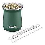 Navaris Yerba Mate Becher Set aus Edelstahl - 300ml Tee Tasse Cup Glas für...