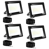 Jiubiaz LED Strahler Außen 50W, 3000K/4000K/6500K Dimmbar, Superhell Fluter...