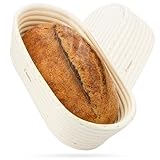 Backefix Gärkörbchen oval 30cm | Brot Gärkorb handgefertigt aus Rattan mit...