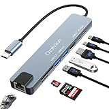 8-IN-1 USB C Hub, Typ-C Multiport Adapter mit Ethernet, 100W PD, 4K HDMI, 3 USB...