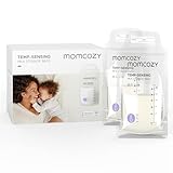 Momcozy Muttermilch-Aufbewahrungsbeutel, 50 Stück Temp-Sensing Verfärbung,...
