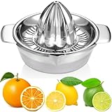 Zitronenpresse Zitruspresse Edelstahl 18/8 Manuelle mit Behälter 350ml,...