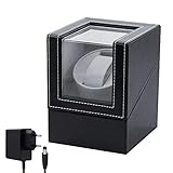 Mcbazel Automatik Uhrenbeweger 1 Uhr aus PU Leder, Watch Winder mit Leisem Motor...
