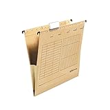 Herlitz 10843373 Hängetasche mit Leinenfröschen, A4, braun (4 Kartons = 100...