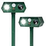 Citybee Katzenschreck Ultraschall Tiervertreiber Katzenabwehr Garten - 2er Pack...