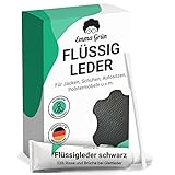 Emma Grün® Flüssigleder Reparatur Set Schwarz [1x7ml] - Leder Kratzer...