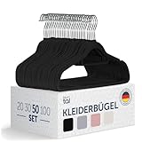 Blumtal Kleiderbügel 50 Stück - Kleiderbügel Samt 360° drehbar und belastbar...