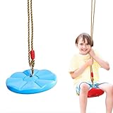 DASIAUTOEM Schaukel Outdoor, Tellerschaukel Kinder, Baumklettern Schaukel mit...